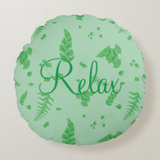 Leafy Rundes Kissen