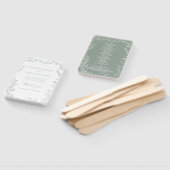 Leafy Sage Green Elegant Monogram Wedding Program Fächer (Non-assembled)