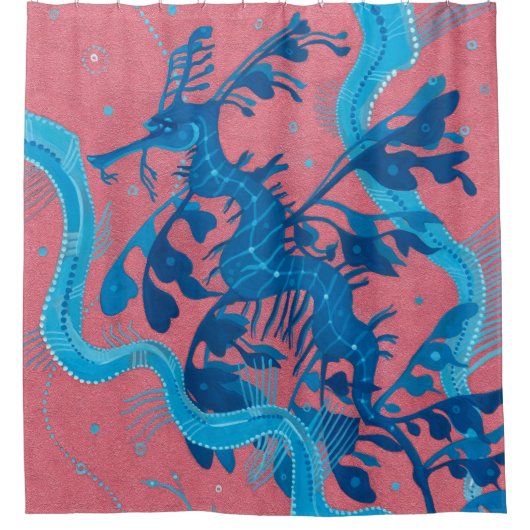 Leafy Sea Dragon Seepferd Fische Unterwassertiere Duschvorhang (Vorderseite)