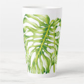 Leafy Skulpturen auf einer großen Latte-Tasse Milchtasse (Vorderseite)