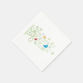 Leafy Staff Line Paper Napkins Serviette (Ecke)