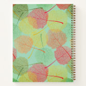 Leafy Stylish Sketch Personalisiert Spiral Noteboo Notizblock (Rückseite)