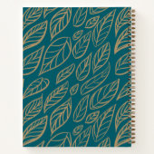 Leafy Thoughts – Golden Botanical Spiral Notizblock (Rückseite)