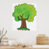 Leafy Tree Green Blätter Poster (Küche)
