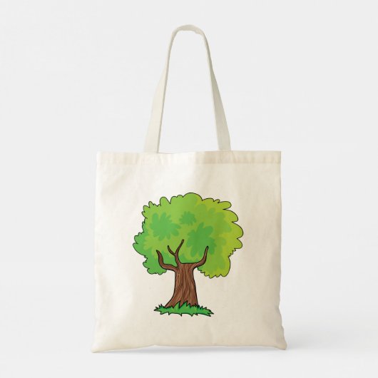Leafy Tree Green Blätter Tote Bag Tragetasche (Rückseite)