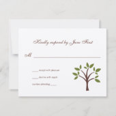 Leafy Tree Wedding Response RSVP Karte (Vorderseite)