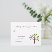 Leafy Tree Wedding Response RSVP Karte (Stehend Vorderseite)