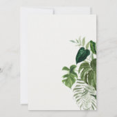 Leafy Tropical Palm Foliage Vow Renewal Einladung (Rückseite)