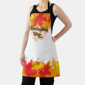 Leafy Typographic Erntedank Day Words Schürze (InSitu)