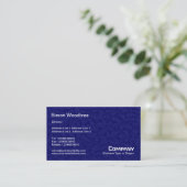 Leafy UnderGrowth Texture - Dunkelblau Visitenkarte (Stehend Vorderseite)