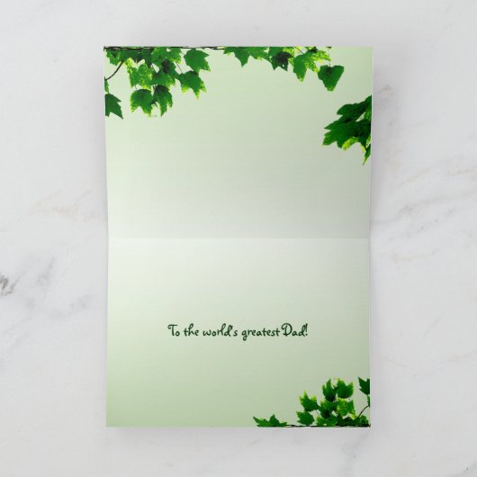 Leafy Vathers Day Karte (Innenseite)