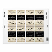 Leafy Vine Design Weinetikett (Vorne)