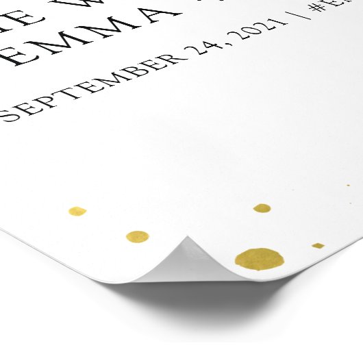 Leafy Watercolor | Begrüßungszeichen Poster (Ecke)