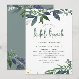 Leafy Watercolor | Bridal Brunch Einladung