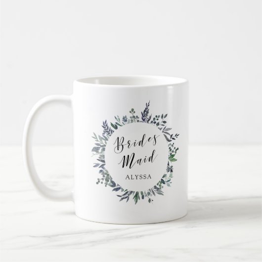 Leafy Watercolor | Bridesmaid Kaffeetasse (Links)