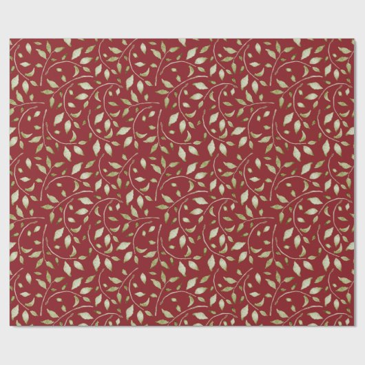 Leafy Watercolor Geschenkpapier (Flach)