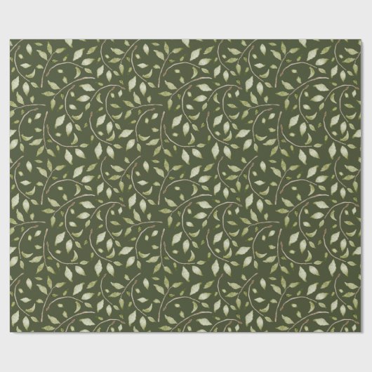 Leafy Watercolor Geschenkpapier (Flach)