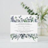 Leafy Watercolor | Hochzeit Einladung (Stehend Vorderseite)