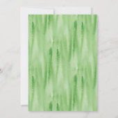 Leafy Watercolor Wreath Wedding Einladung (Rückseite)