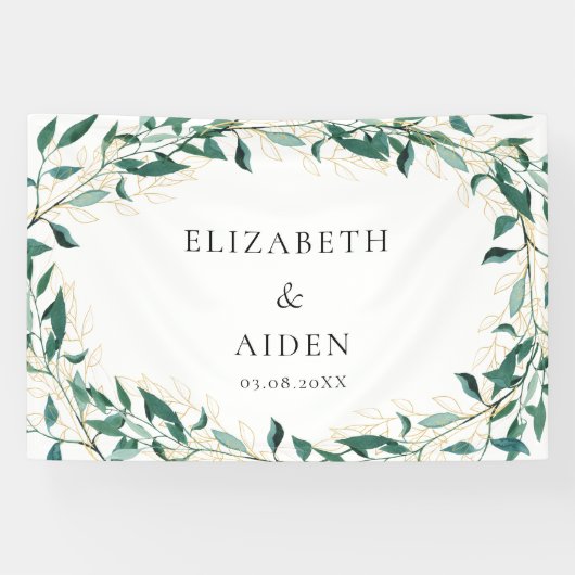 Leafy Wedding Banner (Horizontal)