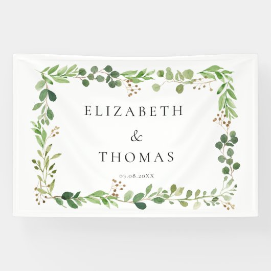 Leafy Wedding  Banner (Horizontal)