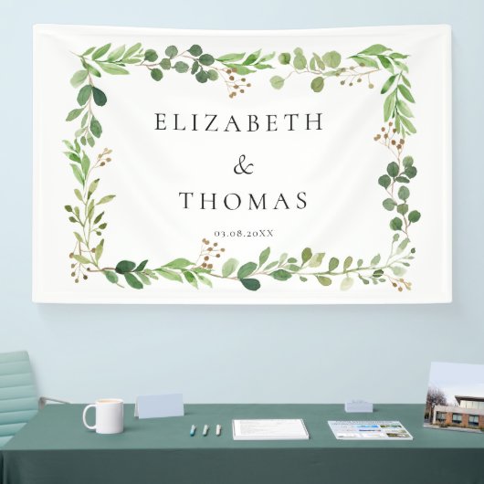 Leafy Wedding  Banner (Messe)