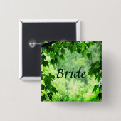 Leafy Wedding Bridal Button (Vorne & Hinten)