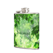 Leafy Wedding Bridesmaid Flachmann (Links)