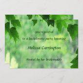 Leafy Wedding Junggeselinnen-Abschied Einladung (Vorne/Hinten)