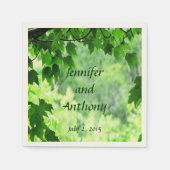 Leafy Wedding Paper Napkins Serviette (Vorderseite)