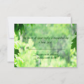 Leafy Wedding RSVP Karte (Vorderseite)