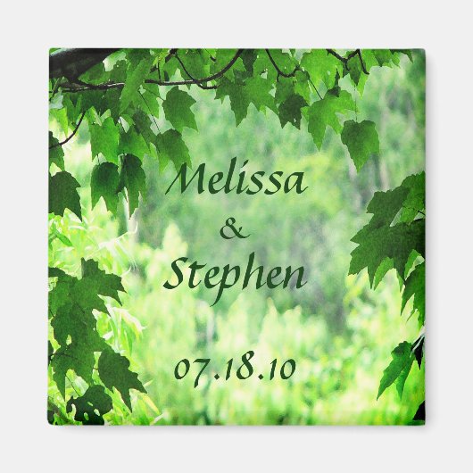 Leafy Wedding Save the Date Magnet (Vorne)