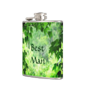 Leafy Wedding Trauzeuge Flachmann (Links)