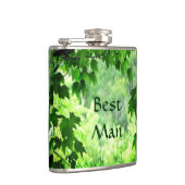 Leafy Wedding Trauzeuge Flachmann (Rechts)