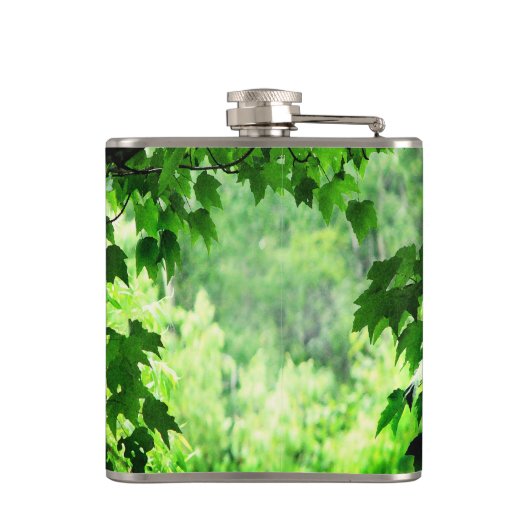 Leafy Wedding Trauzeuge Flachmann (Rückseite)