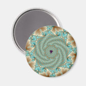 Leafy Whorls Fraktal Magnet (Vorderseite/Rückseite)