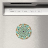 Leafy Whorls Fraktal Magnet (In Situ (Geschirrspüler))
