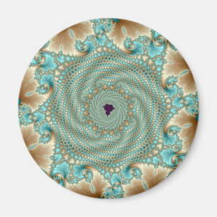 Leafy Whorls Fraktal Magnet