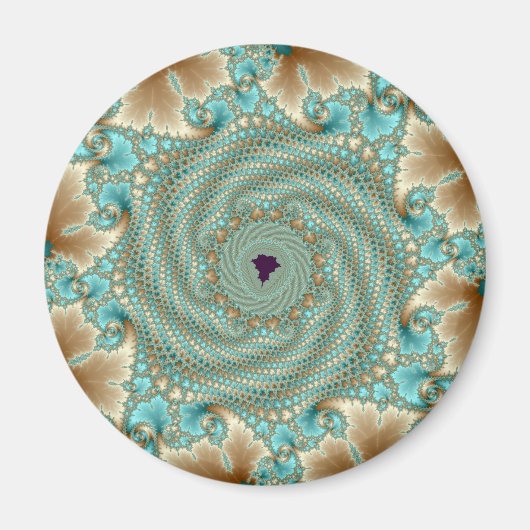 Leafy Whorls Fraktal Magnet (Vorne)