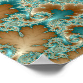 Leafy Whorls Fraktal Poster (Ecke)