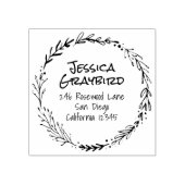 Leafy Wreath Address Briefmarke Gummistempel (Prägung)