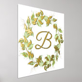 Leafy Wreath mit Monogramm Foliendrucke (Ablage )