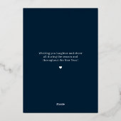 Leafy wünscht Foil Holiday Card Editable Farbe Folieneinladung (Rückseite)