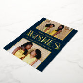 Leafy wünscht Foil Holiday Card Editable Farbe Folieneinladung (Gedreht)