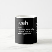 LEAH Definition Personalisiert Name Funny Birthday Kaffeetasse (Mittel)
