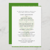 Leah G Celtic Cross Katholic Wedding Nuptial Mass Einladung (Vorne/Hinten)