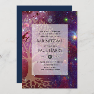 Leah G Elegant Chic Bar Mitzvah Jüdische Torah Chi Einladung