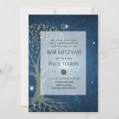 Leah G Elegant Chic Bar Mitzvah Jüdische Torah Chi Einladung (Vorderseite)