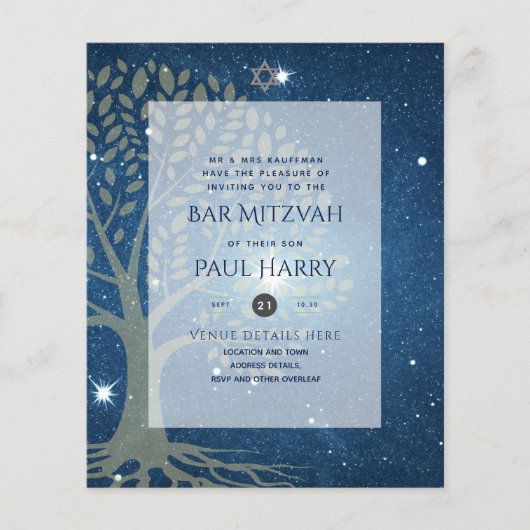 Leah G Elegant Chic Bar Mitzvah Jüdische Torah Chi Flyer (Vorne)