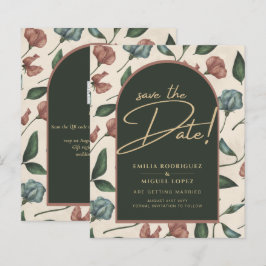 Leah G Emerald Green Terracotta Fall Save the Date